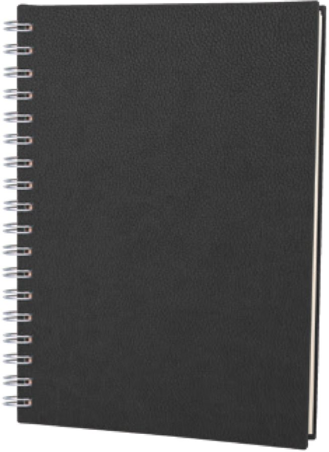 Akşehir Spiralli Kareli Termo Deri Defter 2