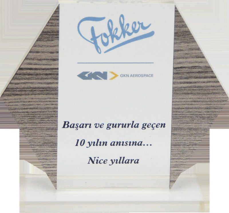 Fokke Mdf-Pleksi Plaket 2