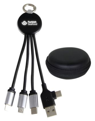 Bento Işıklı Powerbank Kablosu TYPE-C Girişli & Çantalı