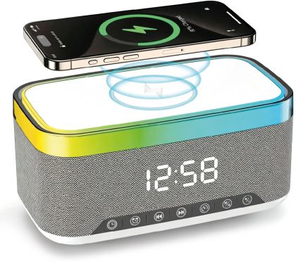 Lason Işıklı Saatli Wi̇reless Şarj & Hoparlör