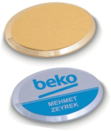 Oval Metal İsimlik