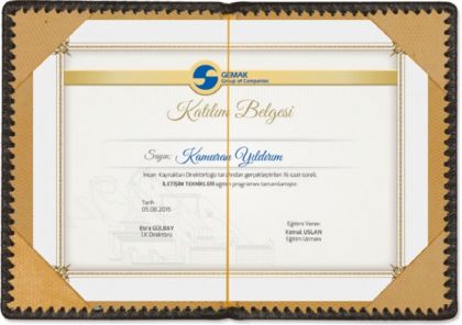 Padi Sertifika ve Menü Kabı