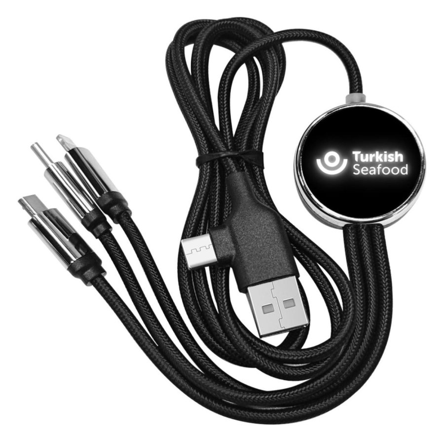 Kabel Işıklı Powerbank Kablosu TYPE-C Giriş - Çantasız