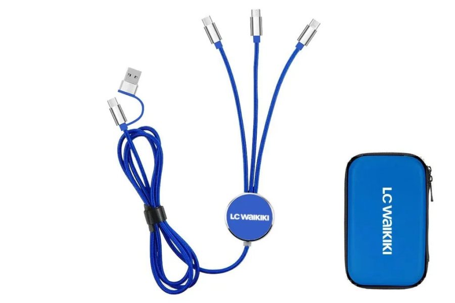 Kabel Işıklı Powerbank Kablosu TYPE-C Giriş-Çıkışlı 5
