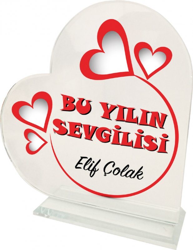 Kalp Kristal Plaket