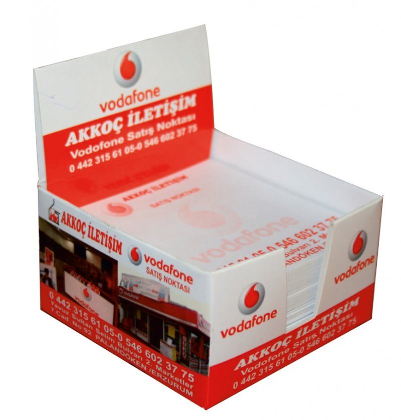 Kapaklı Karton Küp Bloknot