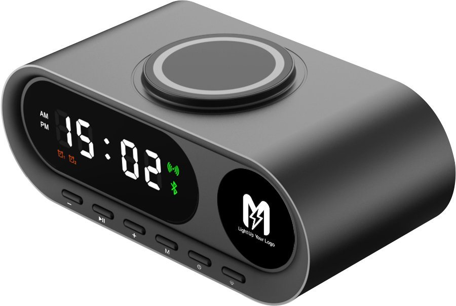 Lanso Işıklı Saatli Wireless Charger & Speaker 2