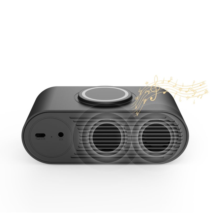 Lanso Işıklı Saatli Wireless Charger & Speaker 7