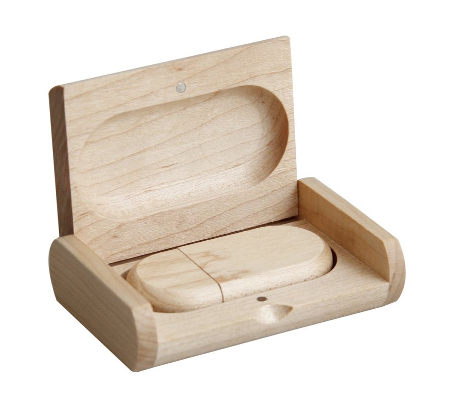 Oval Ahşap USB Bellek 2