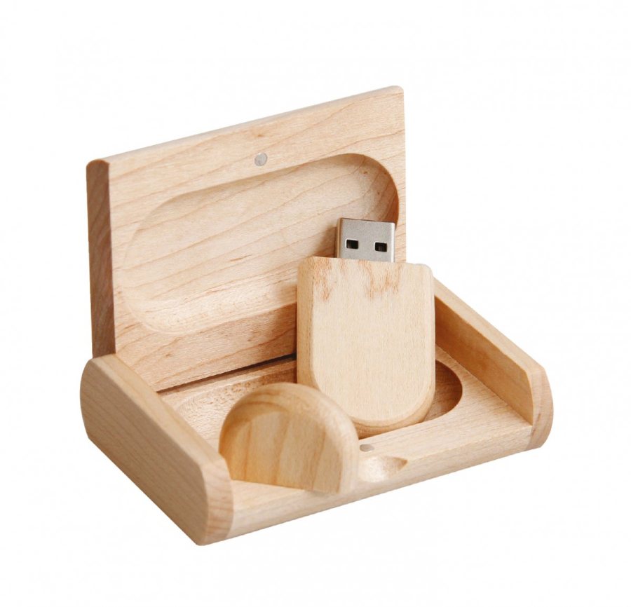 Oval Ahşap USB Bellek 4