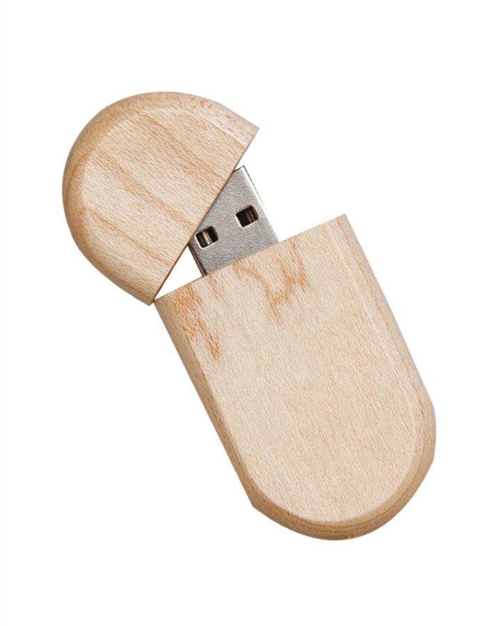 Oval Ahşap USB Bellek