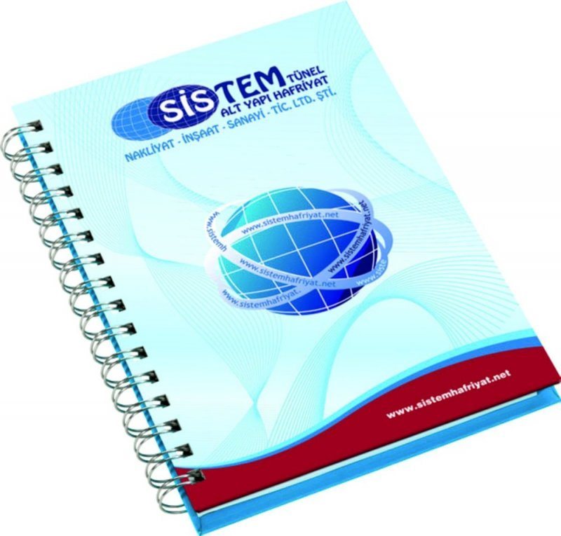 Özel Spiralli Mukavva Sıvama Kapak Defter 4