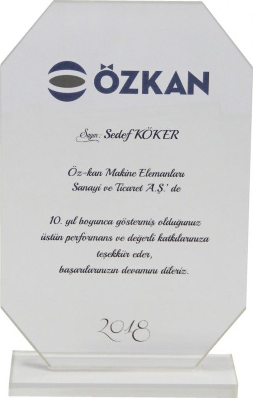 Ozil Pleksi Plaket 2