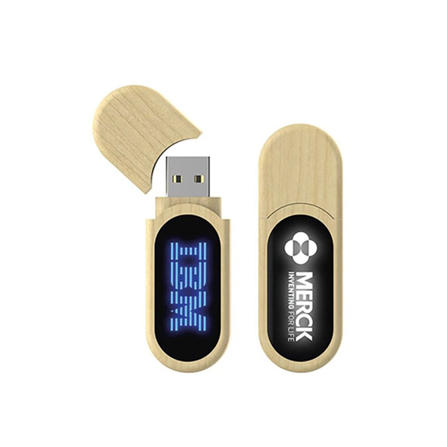 Şahsu Işıklı Ahşap USB Bellek 2