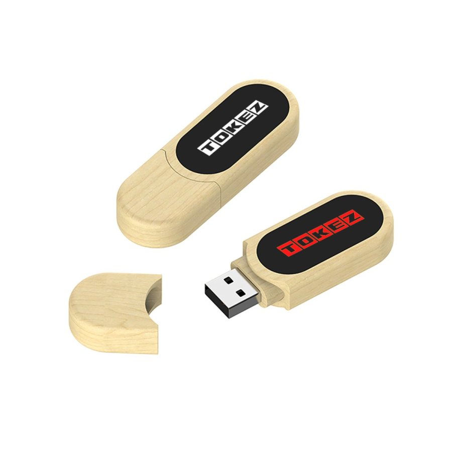 Şahsu Işıklı Ahşap USB Bellek 3