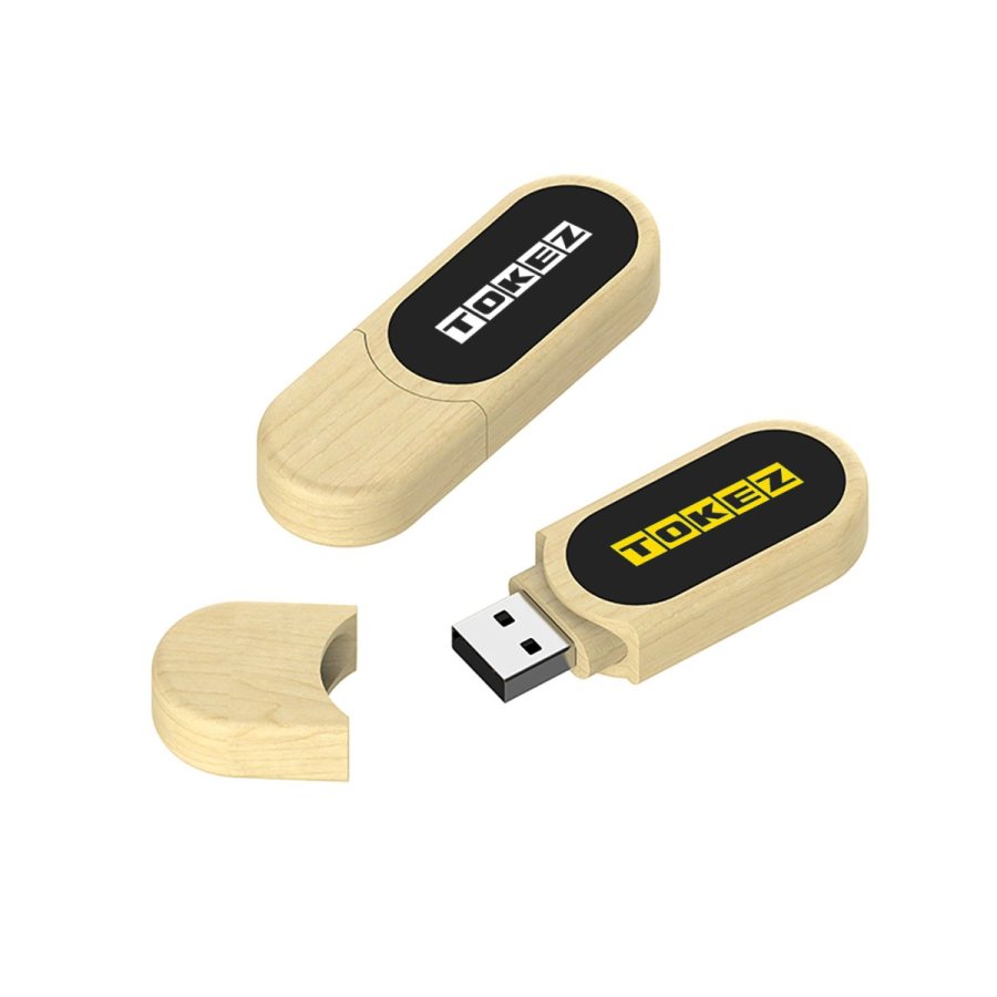 Şahsu Işıklı Ahşap USB Bellek 5