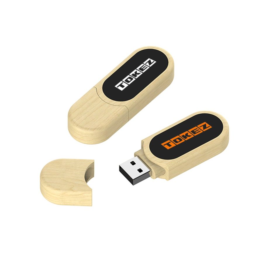 Şahsu Işıklı Ahşap USB Bellek 6