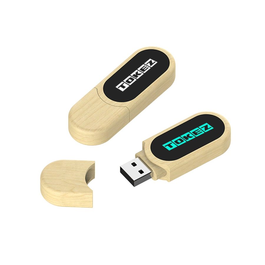 Şahsu Işıklı Ahşap USB Bellek 7