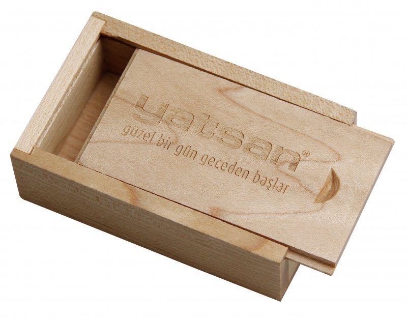 Sürgülü Ahşap USB Kutusu