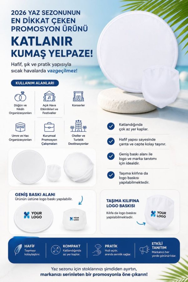 Tokyo Katlanır Kumaş Yelpaze 2