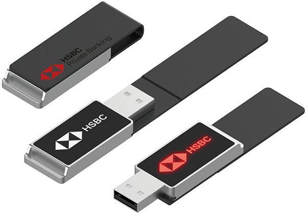 Yanmer Işıklı Deri USB Bellek 2