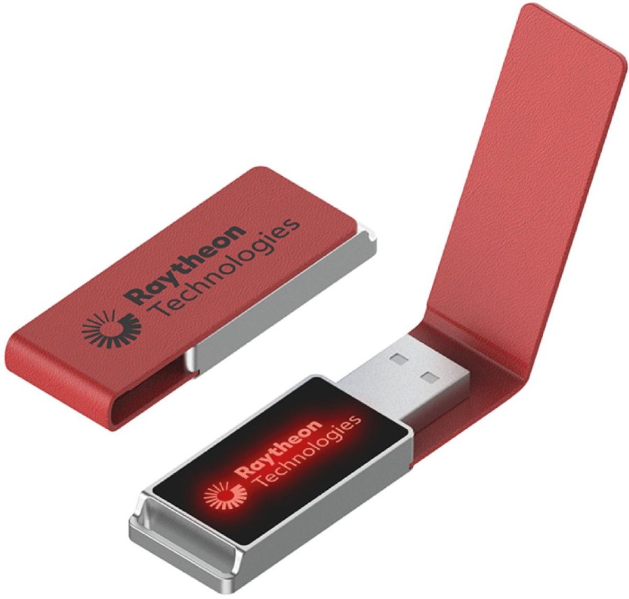 Yanmer Işıklı Deri USB Bellek