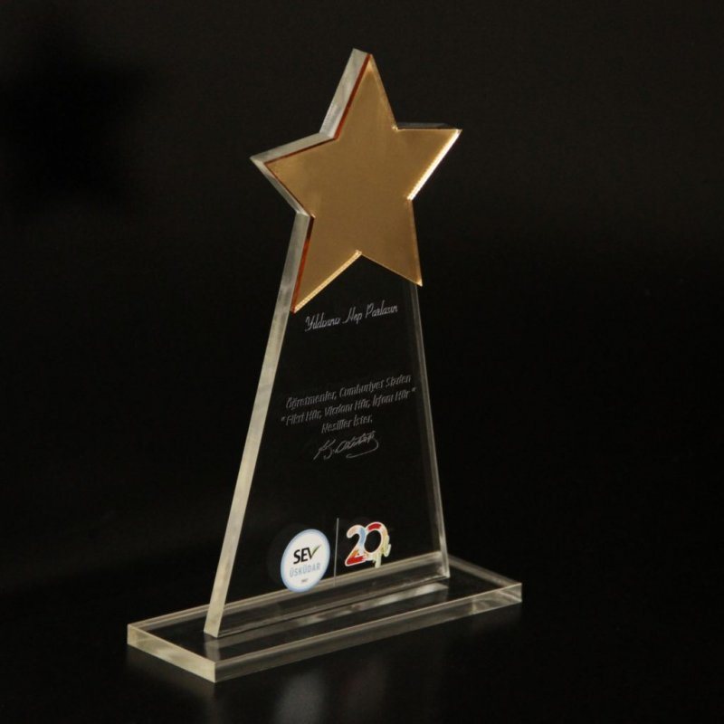 Yıldız Pleksi Plaket