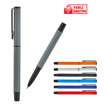 Metal Roller Rubber Gövde Süper Jel Refil Kalem