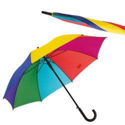 Gökkuşağı Renkli Fiber Glass Kırılmaz Şemsiye